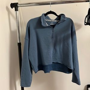 aerie cropped quarter zip